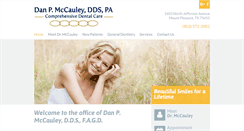 Desktop Screenshot of danmccauleydds.com